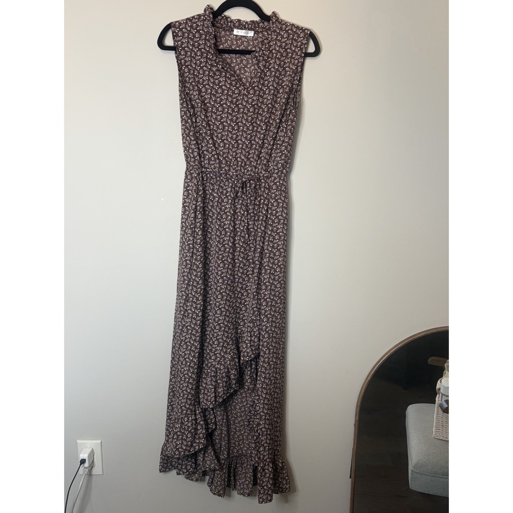 kirundo Long Brown Floral dress Large
